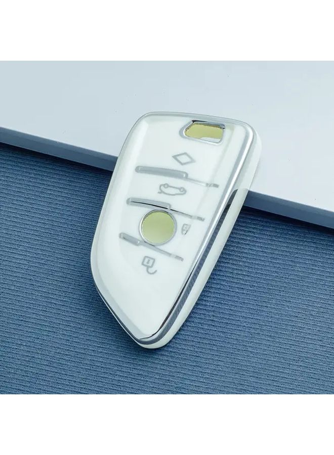 White TPU Key Fob Cover for BMW 2 3 5 6 7 Series X1 X2 X3 X5 X6 F15 F16 G20 G30 - Image 4
