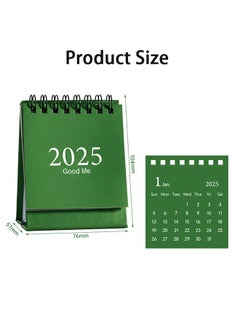 GMORO Mini Desktop Calendar, 2024-2025 - Juli 2024 to Dec 2025 Small Desktop Calendar Standing Flip Calendars Thick Paper Twin-Wire Binding with Stickers for Home Office School  - Image 3