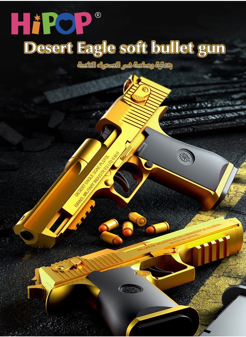 HIPOP - Desert Eagle Children's Toy Gun,Shell Ejecting Soft Bullet Gun Toy,With Automatic Loading,Pistol Toy for Kids - Image 1