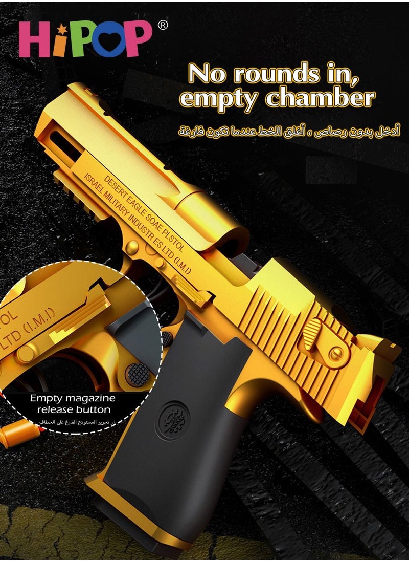 HIPOP - Desert Eagle Children's Toy Gun,Shell Ejecting Soft Bullet Gun Toy,With Automatic Loading,Pistol Toy for Kids - Image 1
