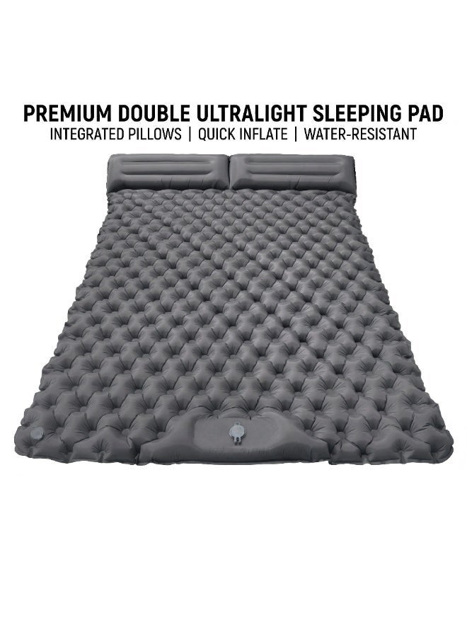 ZERIFAM Portable Sleeping Pad, Double Camping Sleeping Mat, Lightweight Air Cushion Bed, Camping Air Mattress, Built in Foot Pump, Suitable for Campings, Hiking, And Outdoor Activities - Image 2