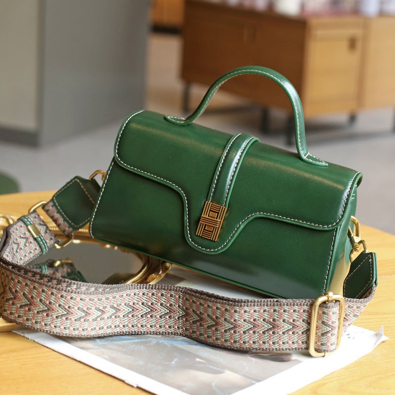Genuine Leather Bag for Women 2026 New Model Niche Original High-End Women''s Bag Light Luxury Retro Cambridge Handbag Crossbody Small Bag - Image 1