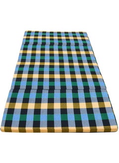 ATOOTFUSION ATOOTFUSION Orthopedic Mattress 4Fold EPE Foam Mattress with Cotton Cover Lightweight Medium Firm Portable Ideal for Travel Picnic Guest Use Multicolor 72X35X4 Inches Single Bed Mattress  - Image 2