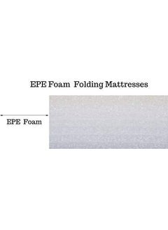 ATOOTFUSION ATOOTFUSION Orthopedic Mattress 4Fold EPE Foam Mattress with Cotton Cover Lightweight Medium Firm Portable Ideal for Travel Picnic Guest Use Multicolor 72X35X4 Inches Single Bed Mattress  - Image 5