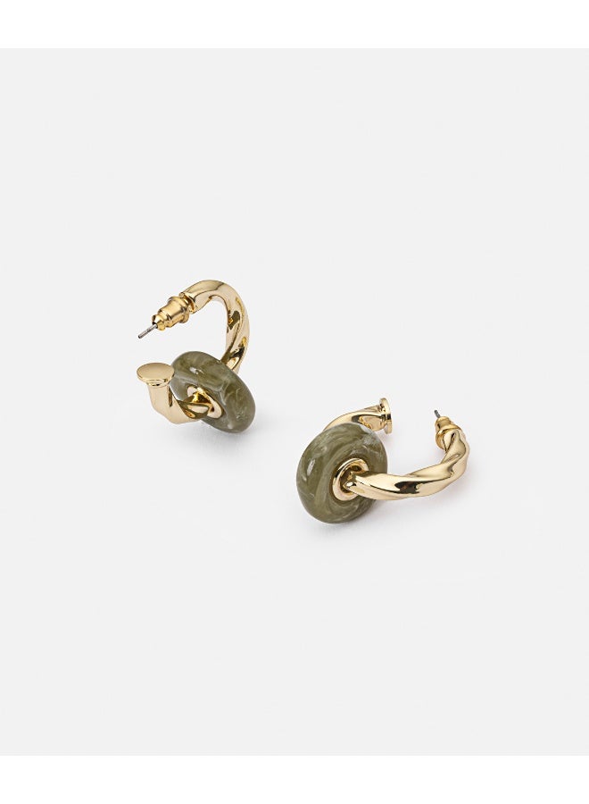 Ipekyol Beaded Hoop Earrings  - Image 1