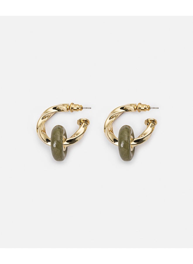 Ipekyol Beaded Hoop Earrings  - Image 2
