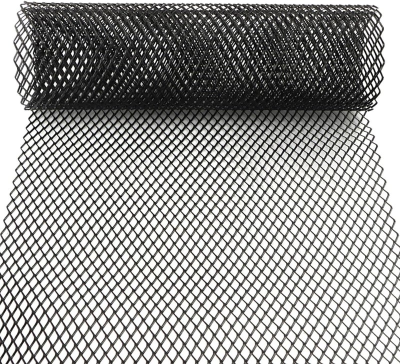 Ragyzity Car Grille 40x13inch Car Grill Mesh Sheet Aluminum Black Bumper Accessories Exterior Parts, Grid Body Bumper Rhombic Grill Car Grill Mesh for Bumper, Body Kit, Hood Vent, Vehicle Opening All condition resistant crafted quality - Image 4