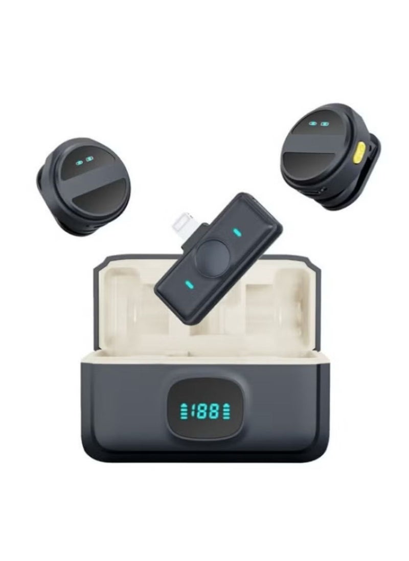 MOCOM SX21 Type-C and Iphone 2.4G Wireless Clip-On Microphone with ENC Noise Reduction, 360° Omnidirectional Condenser, Magnetic Clip, Plug & Play, 9-Hour Battery, for Vlog, Interviews, Live Streaming  - Image 1