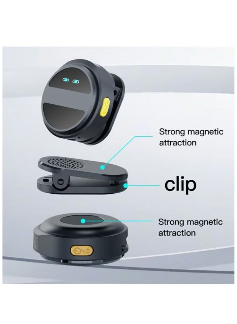 SX21 Type-C and Iphone 2.4G Wireless Clip-On Microphone with ENC Noise Reduction, 360° Omnidirectional Condenser, Magnetic Clip, Plug & Play, 9-Hour Battery, for Vlog, Interviews, Live Streaming