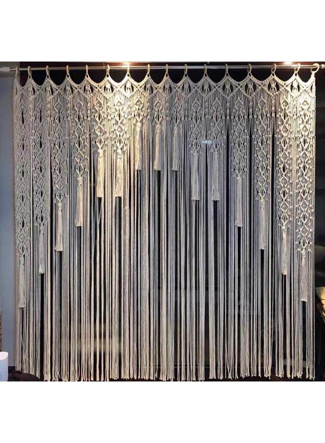 Bluejw Factory Handmade Cotton Rope Woven Tapestry Door Curtain Fabric Home Decoration Curtain Variety Of Nordic Bohemian Style  - Image 1