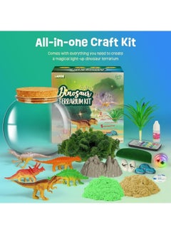 GGEROU Dinosaur Terrarium Gifts for Kids Girls, Dino Light Up Terrarium Unicorns Toys, DIY Moon Lamp Arts and Crafts Birthday Gift for Children Age 4-12 (Dinosaur)  - Image 4
