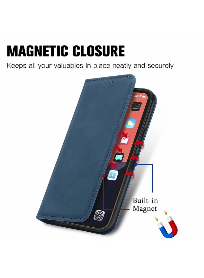 اس-توب جراب هاتف iPhone 14 Plus مصنوع من الجلد بتصميم كلاسيكي مع غطاء مغناطيسي قابل للطي - Image 4