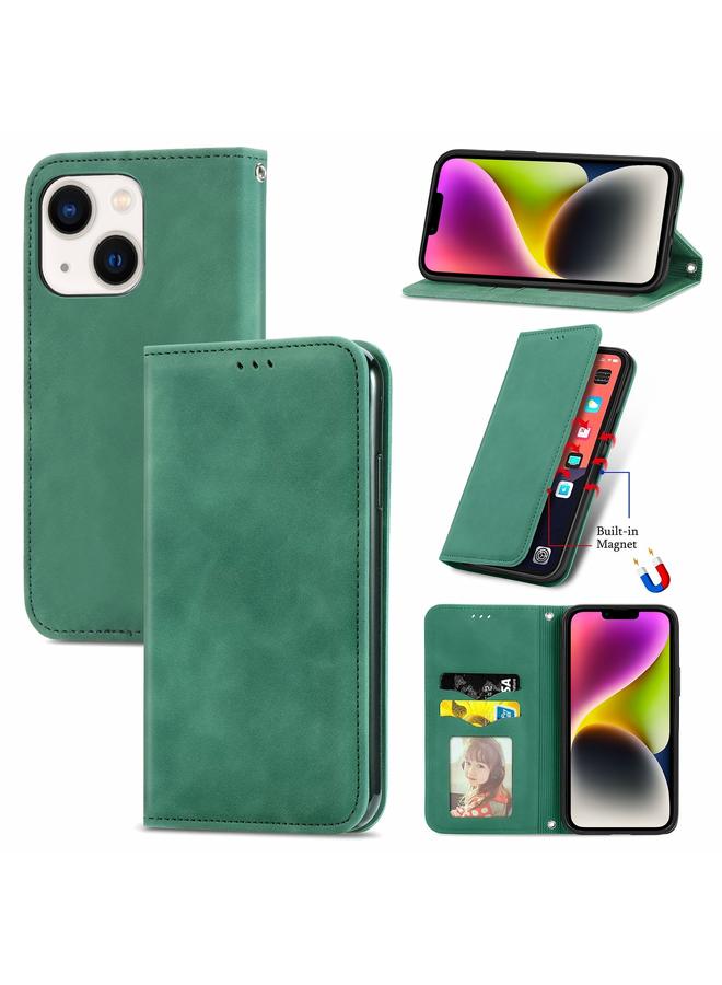 اس-توب جراب هاتف iPhone 14 Plus مصنوع من الجلد بتصميم كلاسيكي مع غطاء مغناطيسي قابل للطي - Image 1