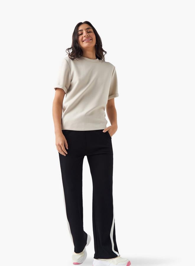 Kappa Logo Print Crew Neck T-shirt with Short Sleeves - Image 2