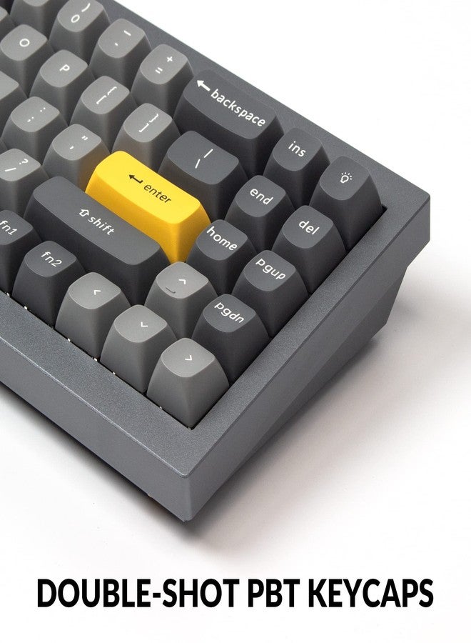 Keychron Q7 Wired Custom Mechanical Keyboard, 70% Layout QMK/VIA Programmable Macro with Hot-swappable Gateron G Pro Brown Switch Double Gasket Compatible with Mac Windows Linux (Gray - New) - Image 5
