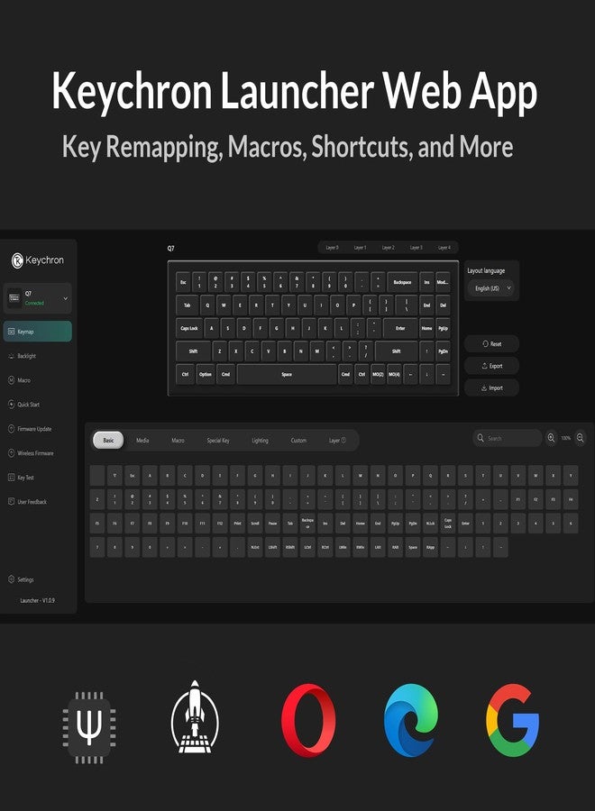 Keychron Q7 Wired Custom Mechanical Keyboard, 70% Layout QMK/VIA Programmable Macro with Hot-swappable Gateron G Pro Brown Switch Double Gasket Compatible with Mac Windows Linux (Gray - New) - Image 3