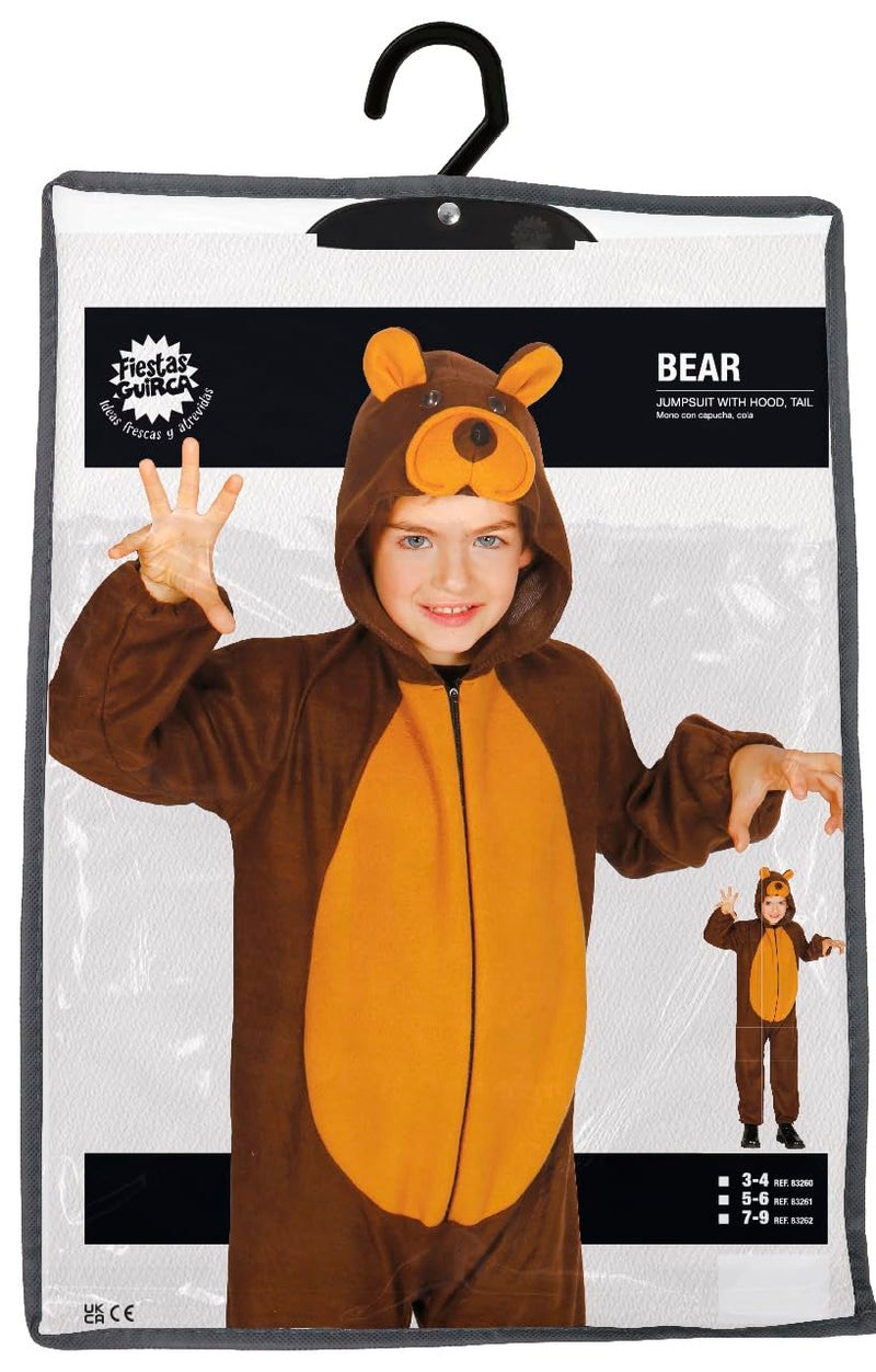 FIESTAS GUIRCA Child Brown Bear Costume M-(7/9 Years) - Image 2