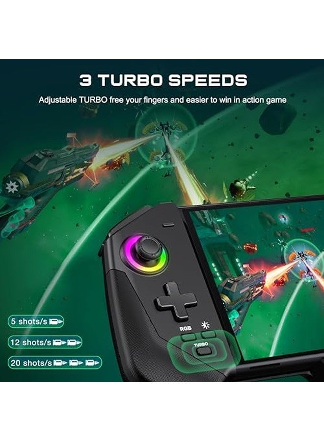 KASTWAVE Switch Controllers with Hall Joystick for Nintendo Switch/OLED | RGB Light, Turbo, Dual Motor, 4 Game Slots  - Image 5