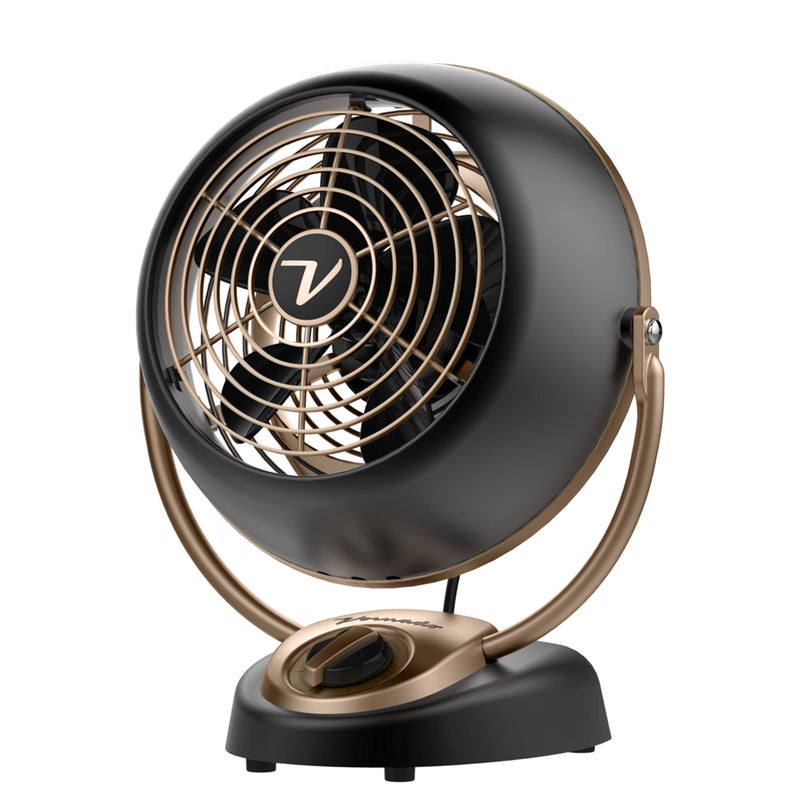 Vornado VFANâ„¢ Petite Alchemy Vintage Fan Small Retro Air Circulator for Cooling & Decor 3 Speeds, Adjustable Tilt Gunmetal - Image 1