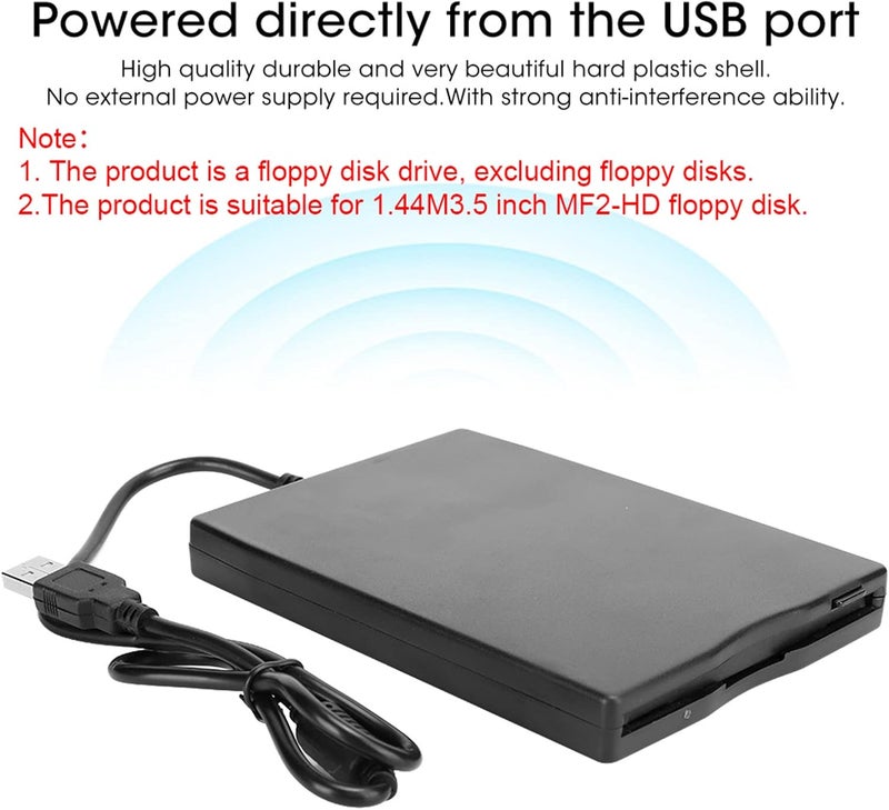 Dpofirs USB Floppy Drive, 3.5 Inch External Floppy Disk Drive, Card Reader for 1.44M 3.5 Inch MF2 HD Floppy Disk, Portable Floppy Drive, for PC Laptop Notebook Computer - Image 5