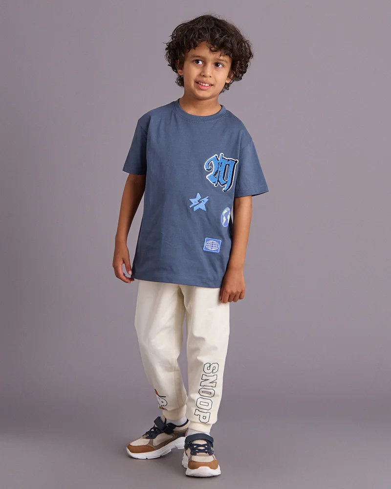 Redtag Boys Blue Graphic T Shirt