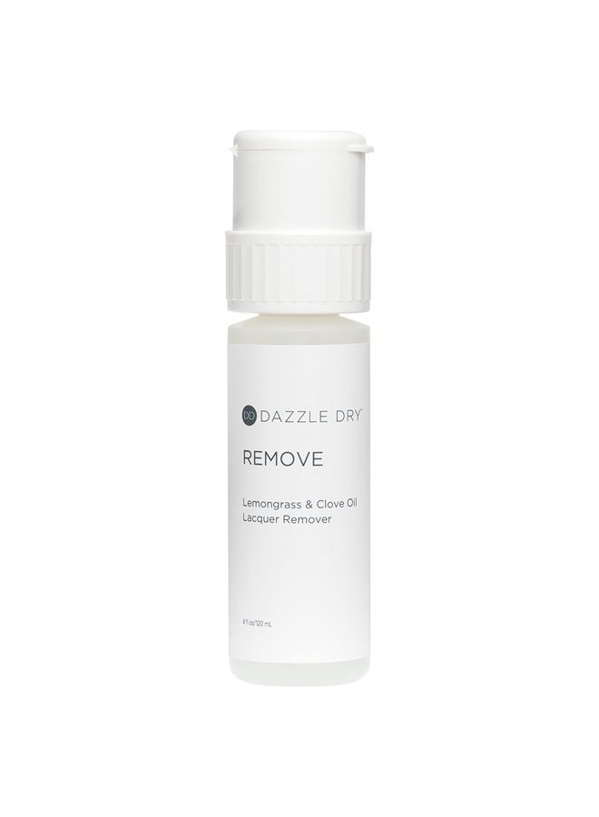 Remove Acetone, Lemongrass + Clove Oil Lacquer Remover, 4 oz (120 mL), Menda Pump
