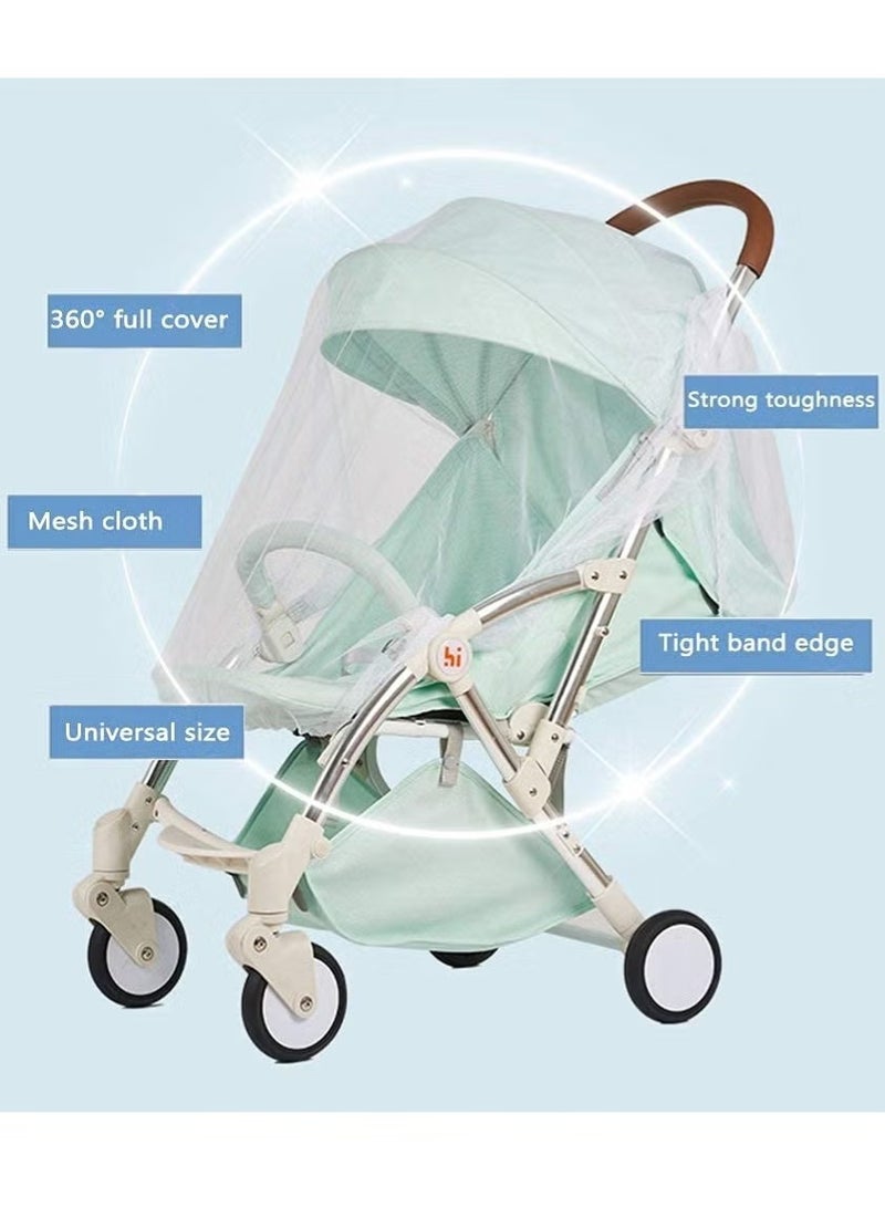 Amanli 2 PCS Mosquito Net for Stroller, Durable Baby Stroller Mosquito Net, Perfect Bug Net for Strollers, Bassinets, Cradles, Playards, Pack N Plays and Portable Mini Crib (White) - Image 3