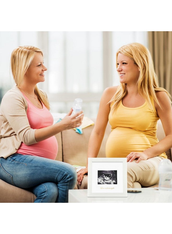 KINLINK Baby Sonogram Picture Frame, Love at First Sight Ultrasound Picture Frame, Pregnancy Gifts for Expecting Mom&Dad, Gender Reveal Party, Baby Keepsake Announcement （White） - Image 5