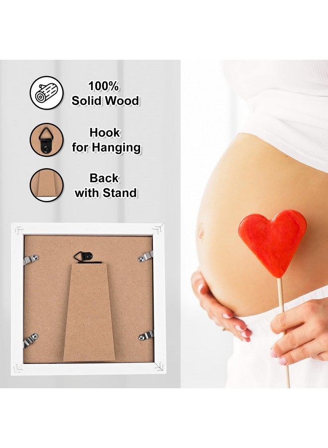 KINLINK Baby Sonogram Picture Frame, Love at First Sight Ultrasound Picture Frame, Pregnancy Gifts for Expecting Mom&Dad, Gender Reveal Party, Baby Keepsake Announcement （White） - Image 3