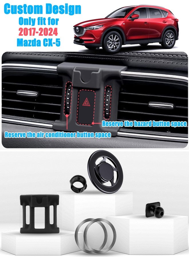Mengfly Car Phone Holder, Car Air Vent Phone Stand Mount, for Mazda CX-5 2017-2024, for Mag-Safe Magnetic Navigation Bracket, for Mag-Safe Case, iPhone 17 16 15 14 13 12 Pro Max Plus Mini, All Phones - Image 3