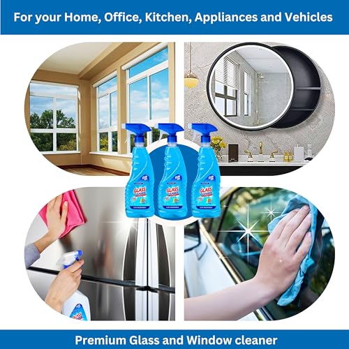 Cleansol Glass Cleaner Liquid Spray - 500 ml (Pack of 3 × 500 ml) | Multi Surface Glass Cleaner (Pack of 3) - Image 5