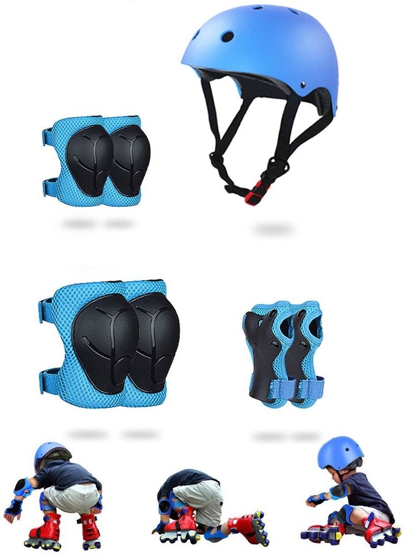 Generic WINNER Kids Skateboard Helmet Protective Gear Set of 7 Pieces for Scooter Cycling Roller Skating Use It as Bike Helmets It has Knee Pads Elbow Pads Wrist Guards and Adjustable 100% Safety Protects You - Image 1