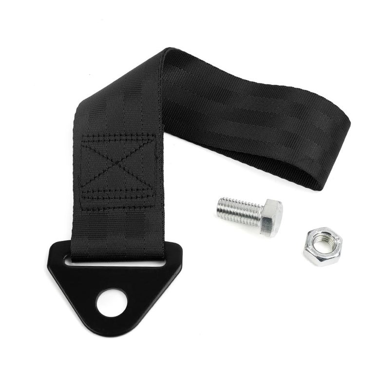 RASTP Racing Tow Strap, Car Modification Sports Trailer Belt Fit for Front or Rear Front Bumper Decorative (Black) - Image 4