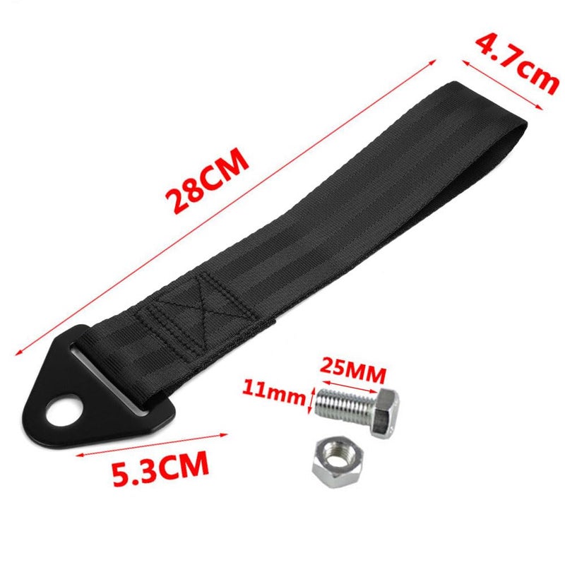 RASTP Racing Tow Strap, Car Modification Sports Trailer Belt Fit for Front or Rear Front Bumper Decorative (Black) - Image 5