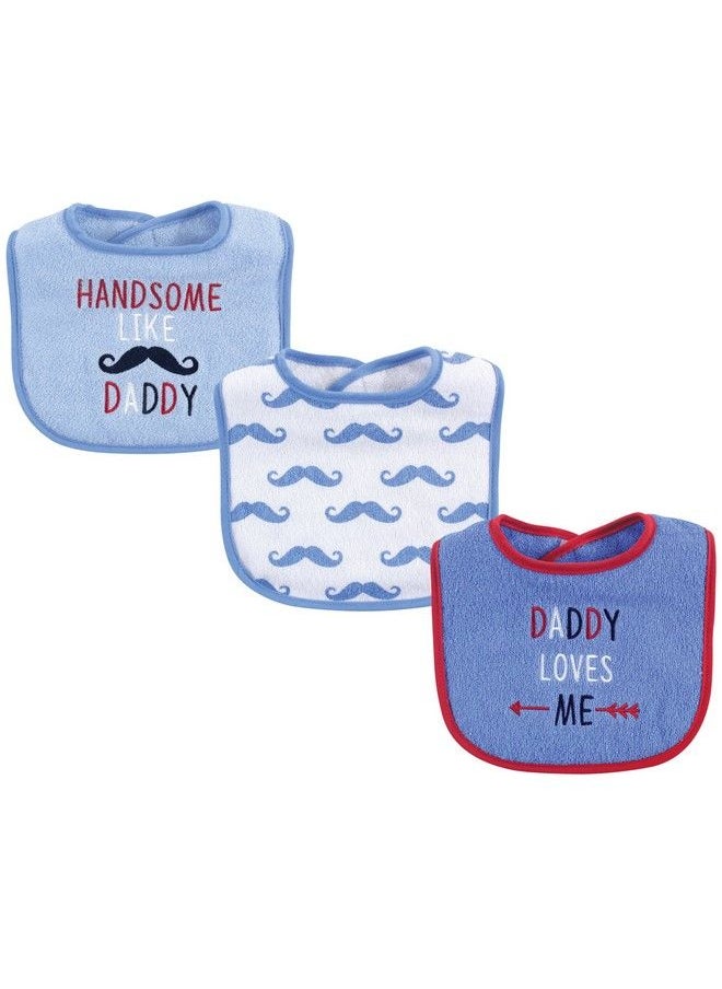 Luvable Friends - Unisex Baby Cotton Drooler Bibs With Fiber Filling Boy Daddy One Size - Image 1