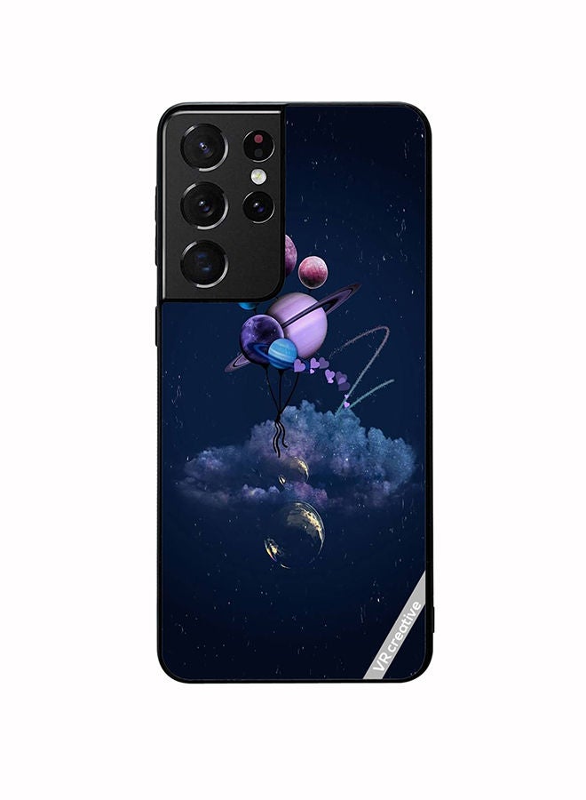 VR CREATIVE Protective Case Cover For Samsung Galaxy S21 Ultra 5G Galaxy Design Multicolour - Image 1