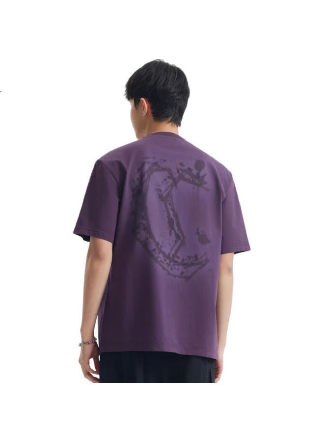Cabbeen Men'S Short Sleeve T-Shirt With Cool Print, Loose Fit, Breathable, Summer New, Trendy Brand Logo Round Neck Top - Image 2