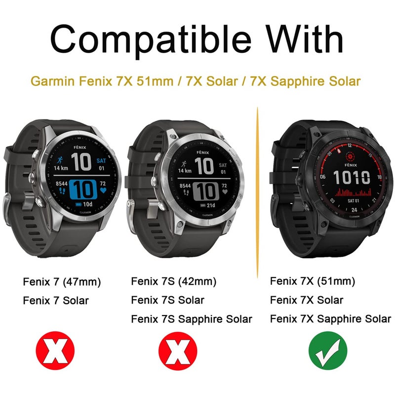 Suoman 4-Pack Screen Protector for Garmin Fenix 8 51mm/ for Garmin Fenix 7X 51mm, [Anti-Scratch] 2.5D 9H Hardness Ultra-Thin Tempered Glass Screen Protective Film - Image 2