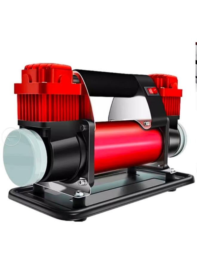 ضواغط هواء للإطارات 12 فولت 40 أمبير منفاخ إطارات محمول مزدوج الأسطوانة عالي الضغط لبالونات الدراجات وغيرها من المنفاخات RY-102-6 - Image 1