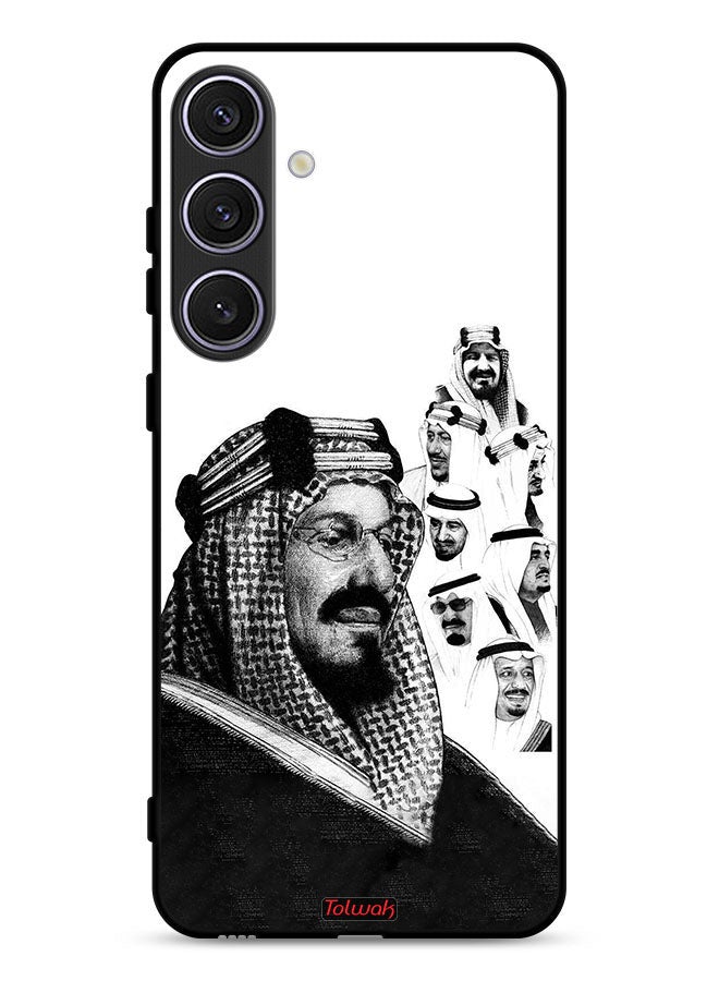 Tolwak Samsung Galaxy S25 Protective Case Cover Kings Of Saudi Arabia BW Poster Art - Image 1