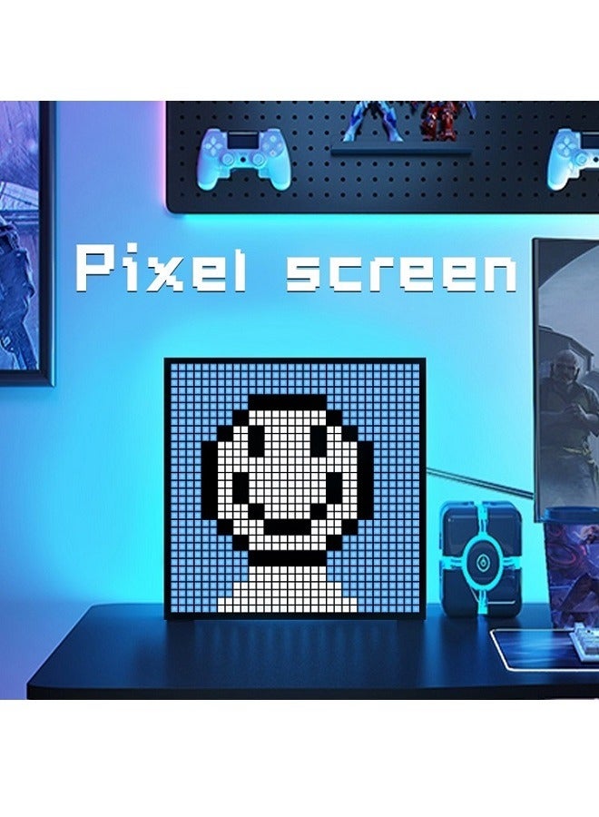 yalilai LED Pixel Display, Programmable 16x16 Pixel Art LED Screen with APP Control for Kids Boys Girls, Creative Animations, Fun Text and Digital Clock, Gaming Accessories for Desk, Wall Room Decor  - Image 2