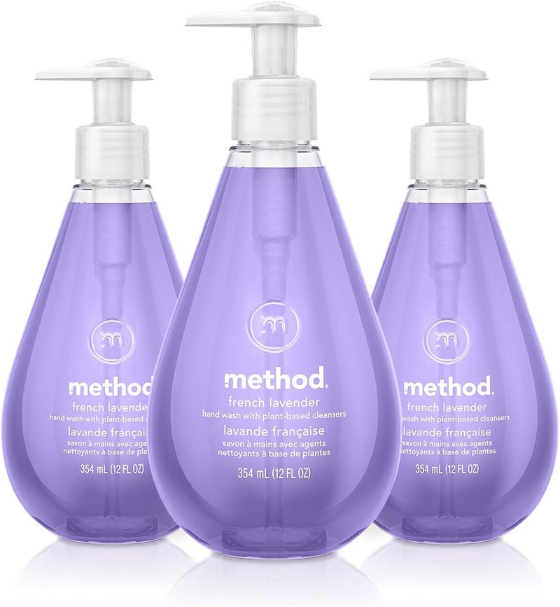 Method Gel Hand Wash French Lavender Biodegradable Formula 12 fl oz Pack of 3