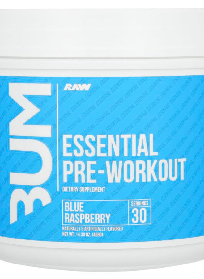 Raw Nutrition Bum Essential PreWorkout Blue Raspberry 14.39 oz (408 g) 