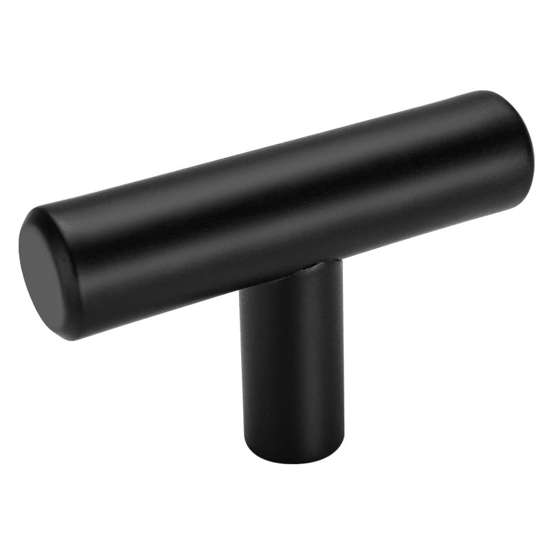Goldenwarm 10 Pack Black Cabinet Knobs Matte Black Drawer Knobs Single Hole Cabinet Pulls Handles Door Cupboards Drawers Bedroom Furniture Handles 50mm2in Overall Length