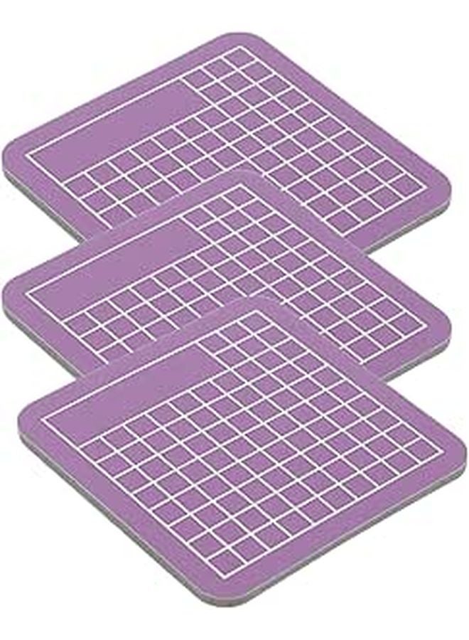 3Pcs Mini Purple PVC Non Slip Engraving Mats For DIY Crafts And Quilting - Image 1