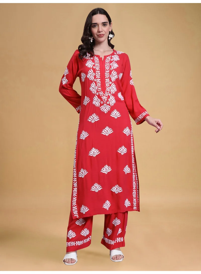 الايا مجموعة كورتا شيكانكاري رايون المطرزة يدويًا للسيدات AL4084KS