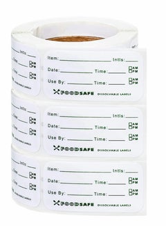 KASTWAVE Food Storage Labels, Adhesive Removable Food Labels, 750 Pcs Food Storage Freezer Sticker, for Home Restaurant Food Date Safe Supplies - 250 Labels Per Roll, 3 Rolls  - Image 1