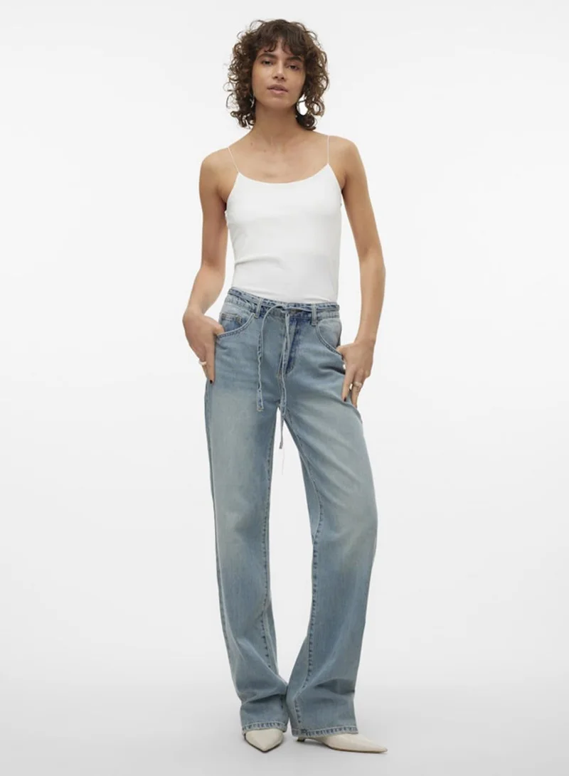 Vero Moda Snow White VMMILLION SHORT SINGLET TOP JRS NOOS for Women | Best Price UAE