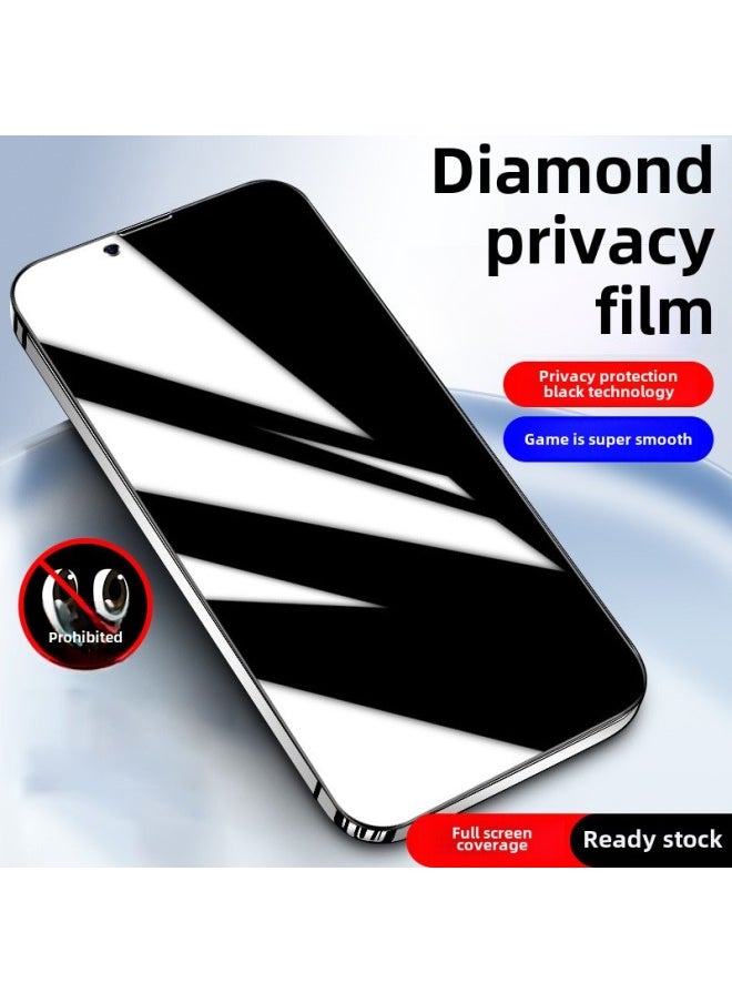 Generic - Anti-peeping Protective Film For Apple 16pro Mobile Phone Glass 14 Hard Edge Apple 15 Full Screen Anti-peeping Tempered Film-Color:28 High Aluminum Full Screen Anti-peep Tempered Film (with Packaging)-Dimensions:Apple 16pro Max - Image 1