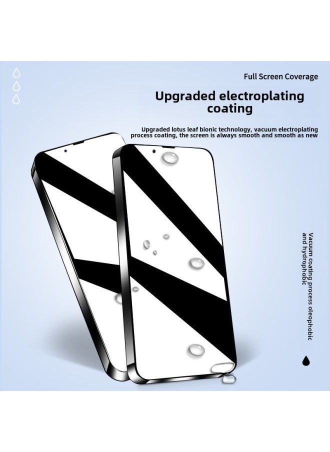 Generic - Anti-peeping Protective Film For Apple 16pro Mobile Phone Glass 14 Hard Edge Apple 15 Full Screen Anti-peeping Tempered Film-Color:28 High Aluminum Full Screen Anti-peep Tempered Film (with Packaging)-Dimensions:Apple 16pro Max - Image 1